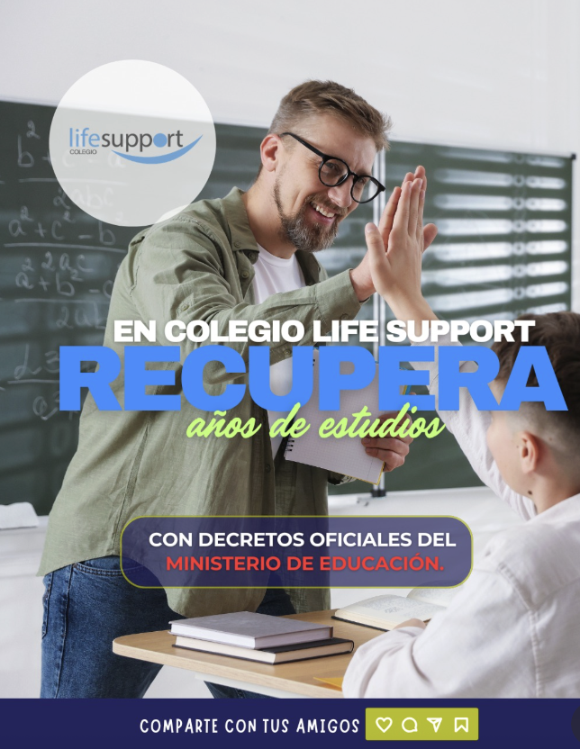 Estudiante realizando nivelación académica en Chile en Colegio Life Support.